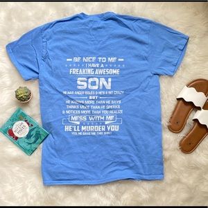 Blue Gildan Son Graphic T